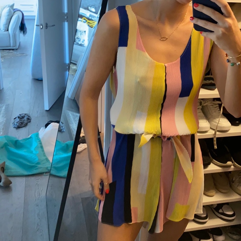 Sandro romper colorful size small/medium super stretchy